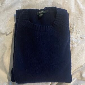 J. Crew Men's Navy Lambswool Crewneck Sweater